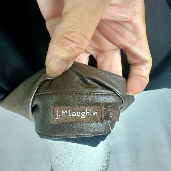 J.McLaughlin Falcon Dress Black Sheath Gold Button down Size S - Picture 11 of 14